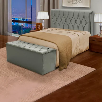 Cabeceira King 195cm Estofada Istambul Dobuê - Grafite