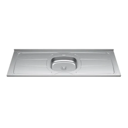 Tampo de Pia 160cm Aço Inox com Rebaixe Ghel Plus - Inox